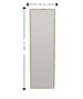 Hanah Home Espejo de Pie 50x160 cm MDF Natural